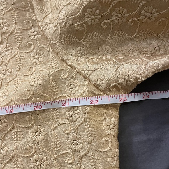 Men’s L Gold Beige Sherwani Kurta Pyjama Set NWOT - Picture 6 of 7